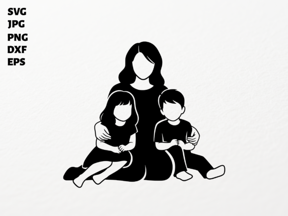Download Mom Daughter Son SVG for Cricut - Premium Bundle
