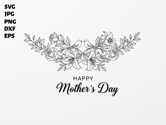 Download Mother's Day Floral Birds SVG for Cricut - Premium Bundle